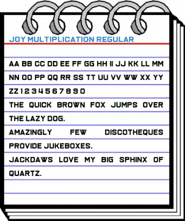 Joy Multiplication Regular Font