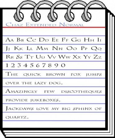 Chaz Extended Normal Font
