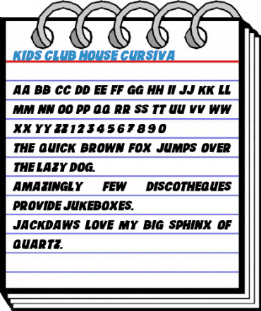 Kids Club House Cursiva Font
