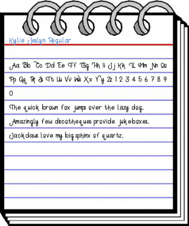 Kylie Jeslyn Regular Font