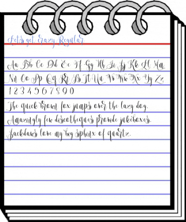 Lets get crazy Regular Font