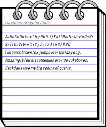 Linguineve Regular Italic Font