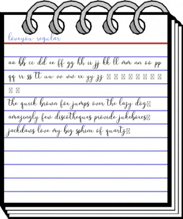Loveyou Regular Font