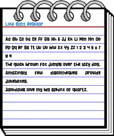 Low Batt Regular Font