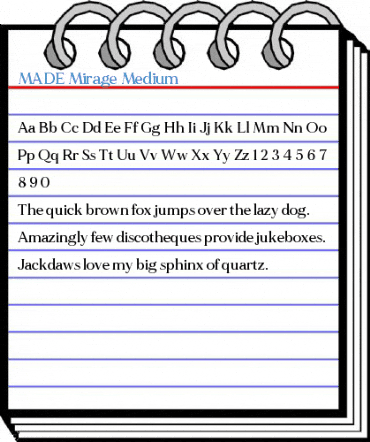 MADE Mirage Medium Font