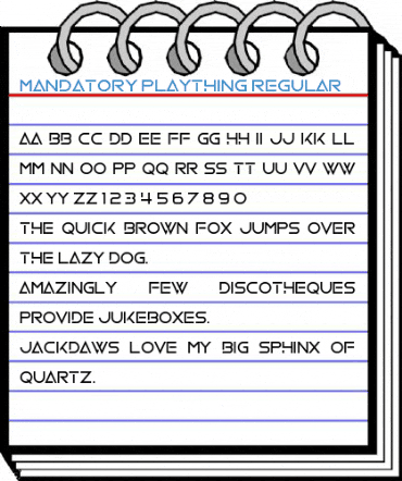 Mandatory Plaything Regular Font