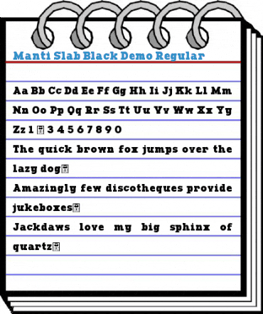 Manti Slab Black Demo Regular Font