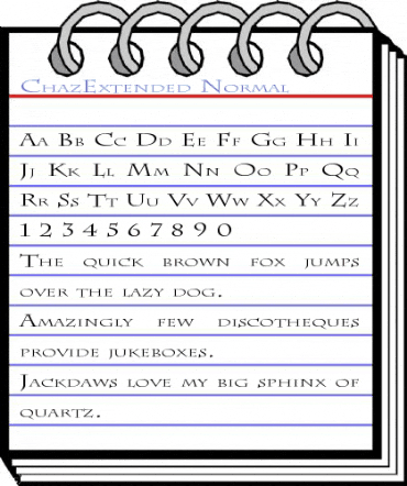 ChazExtended Normal Font