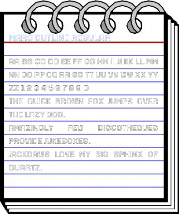 Mars Outline Regular Font