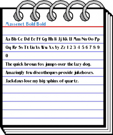 Massenet Bold Bold Font