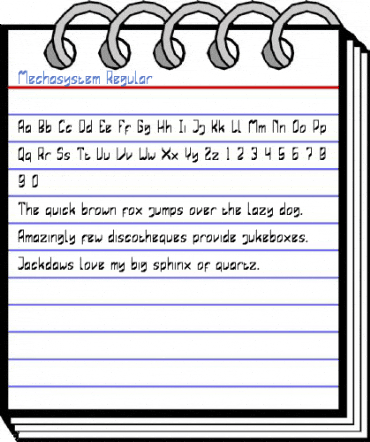 Mechasystem Regular Font