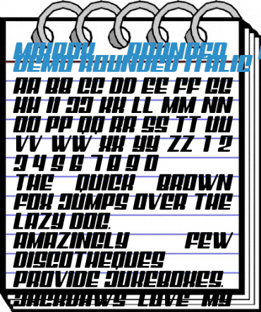 Mixbox Rounded Italic Demo Rounded italic Font