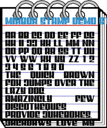 Mixbox Stamp Demo Stamp Font