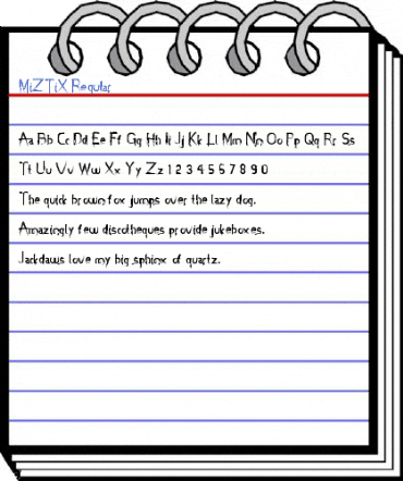 MiZTiX Regular Font