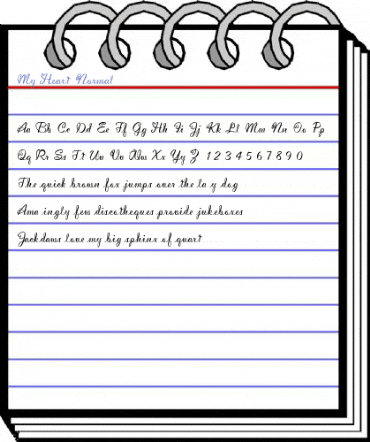 My Heart Normal Font