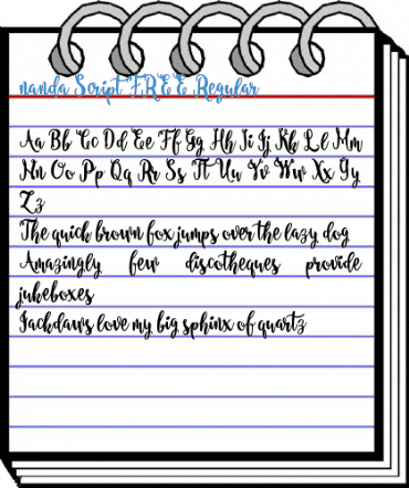 nanda Script FREE Regular Font