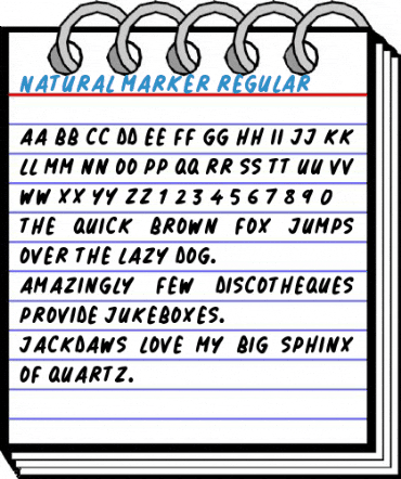 Natural Marker Regular Font
