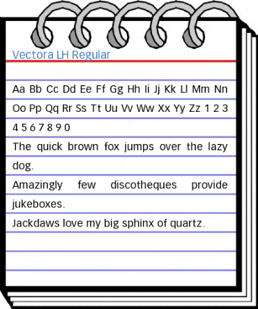 Vectora LH Regular Font