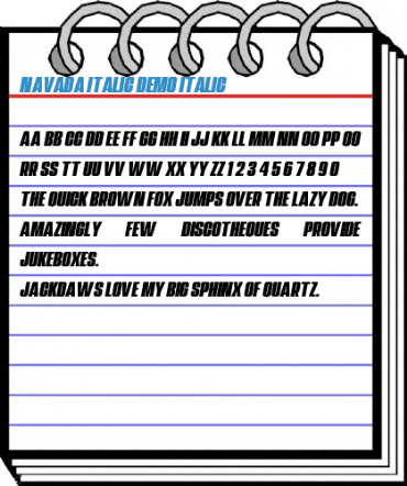 Navada Italic Demo Italic Font