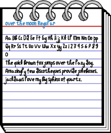 over the moon Regular Font