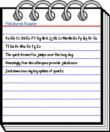 Pinklineryh Regular Font