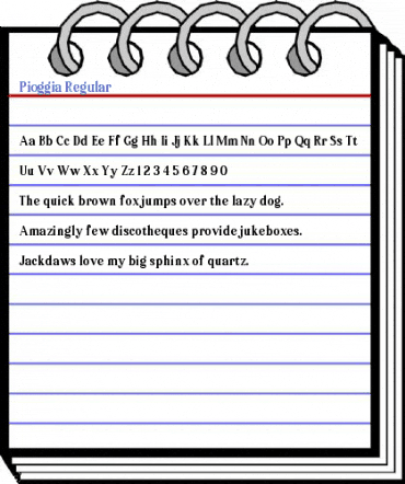 Pioggia Regular Font