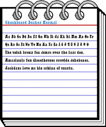 Checkboard Becker Font