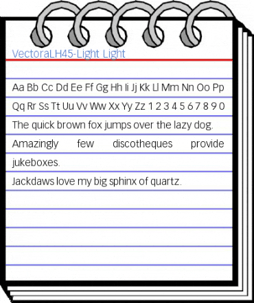 VectoraLH45-Light Light Font