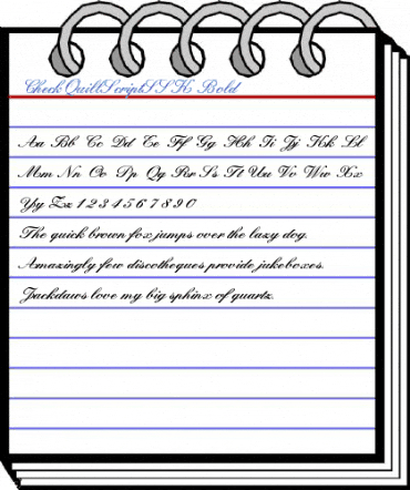 CheckQuillScriptSSK Bold Font