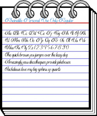 Rheinalita Personal Use Only Regular Font