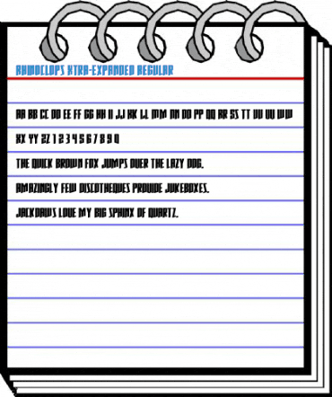 Rhinoclops Xtra-Expanded Regular Font