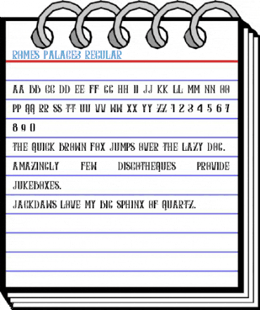 ROMES PALACE3 Regular Font