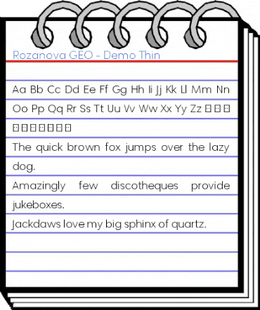 Rozanova GEO - Demo Thin Font