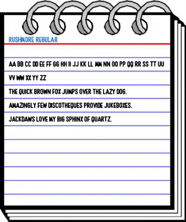 Rushmore Regular Font