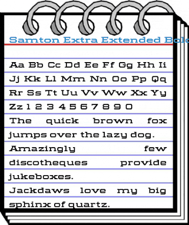 Samton Extra Extended Bold Font