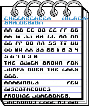 cheek2cheek (black!) by shk.dezign Font