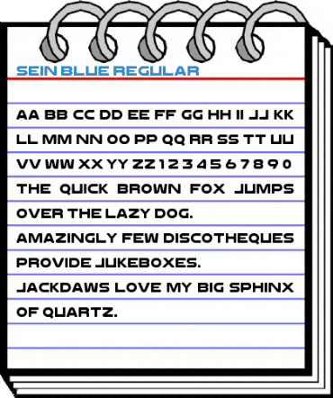 SEIN BLUE Regular Font