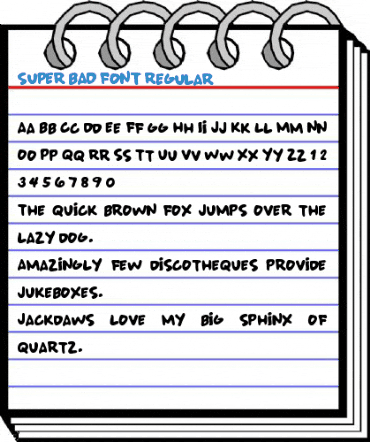 SUPER BAD FONT Regular Font