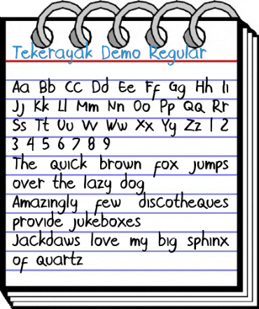 Tekerayak Demo Regular Font