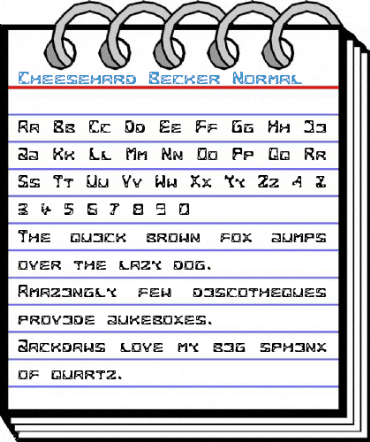 Cheesehard Becker Normal Font