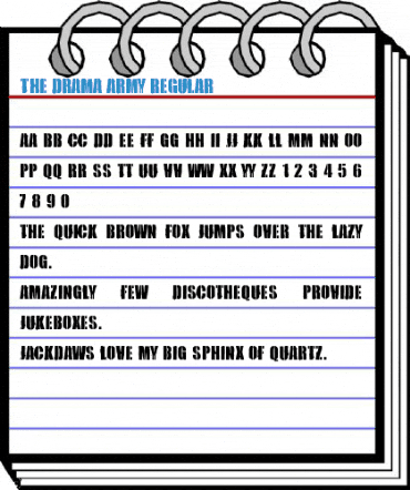 the Drama Army Regular Font