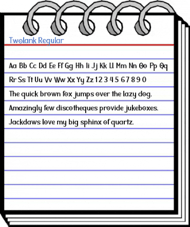 Twolank Regular Font