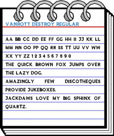 Vanrott Destroy Regular Font
