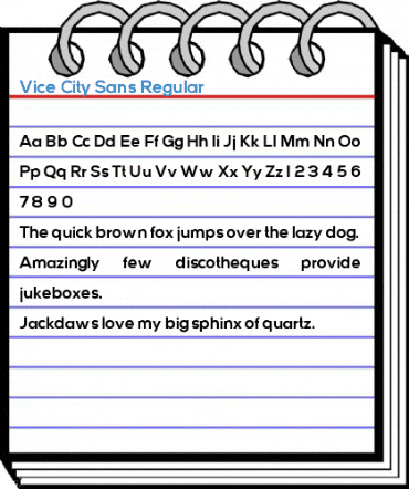 Vice City Sans Regular Font