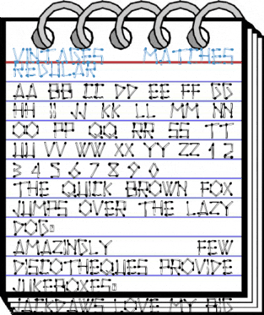 Vintages Matches Demo Regular Font