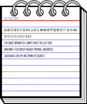 Voltage Light Font