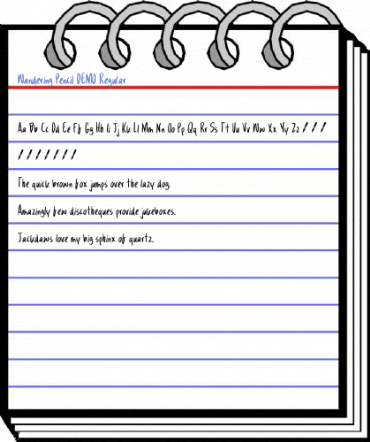 Wandering Pencil DEMO Regular Font