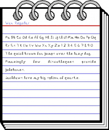 Wax Regular Font
