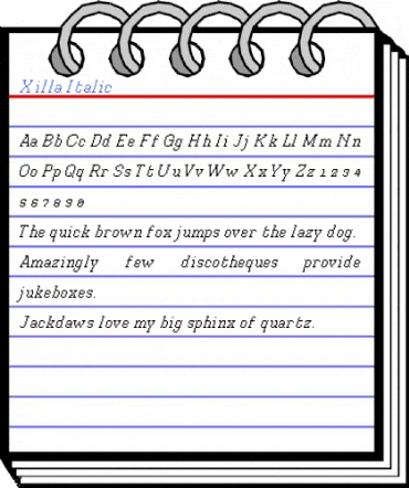 Xilla Italic Font