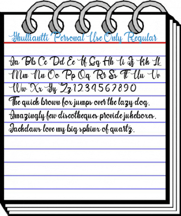 Yhulliantti Personal Use Only Regular Font